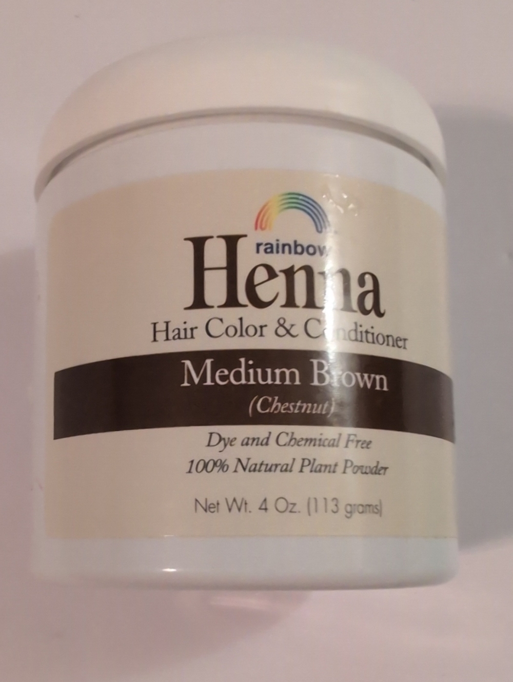 Rainbow Henna Medium Brown (Chestnut) Hair Color & Conditioner 4oz